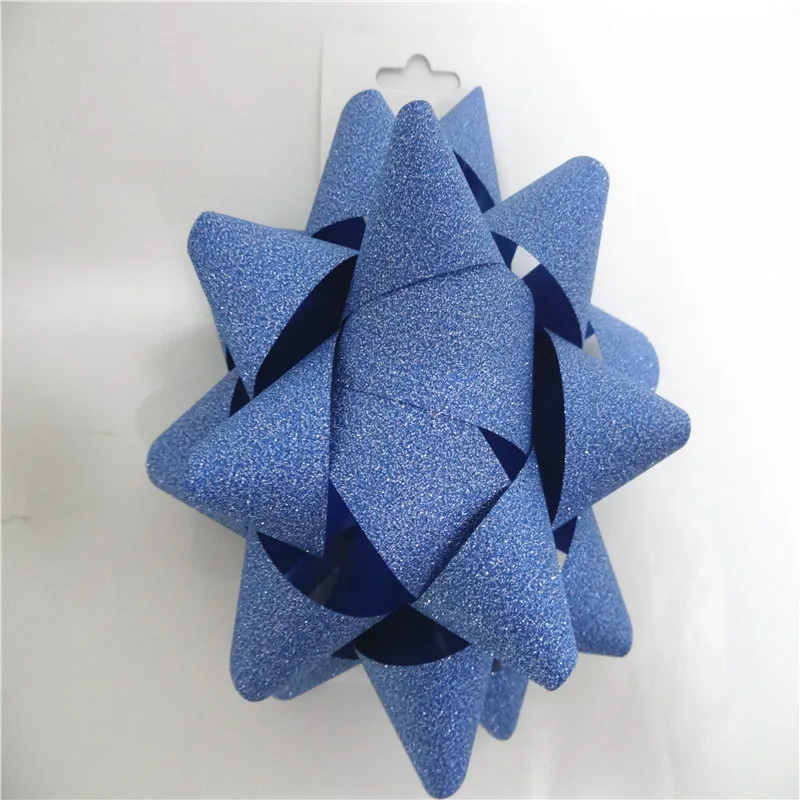 Indoor Plastic glitter pretied florist luxury gift wrap christmas wedding decoration polyester ribbon bows
