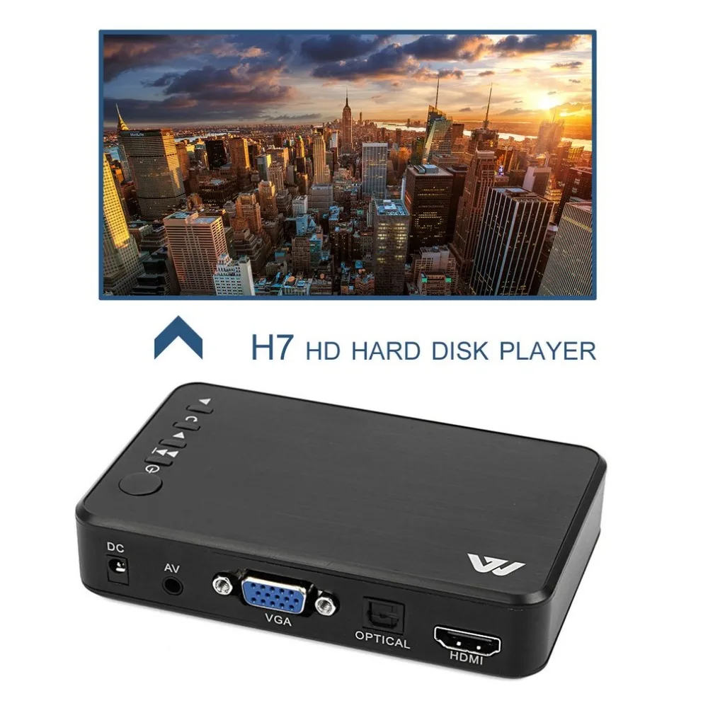  Mini Full HD 1080P цифровой HDD медиаплеер для SD-карты/USB флэш-накопителя/выход