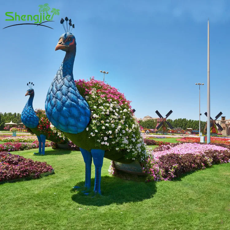 Big project park decorative artificial grass peacock topiary animal