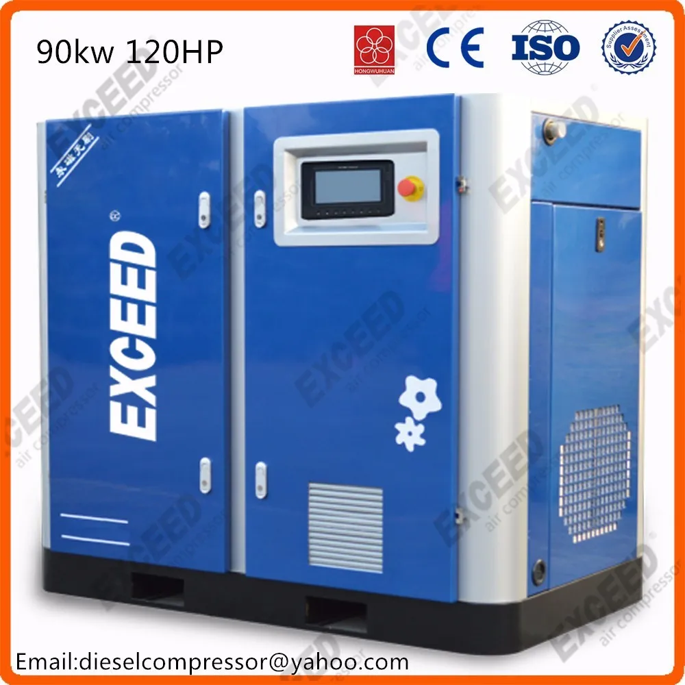 600 cfm Screw & diesel or electric & 600cfm oil free 90kw air compressor
