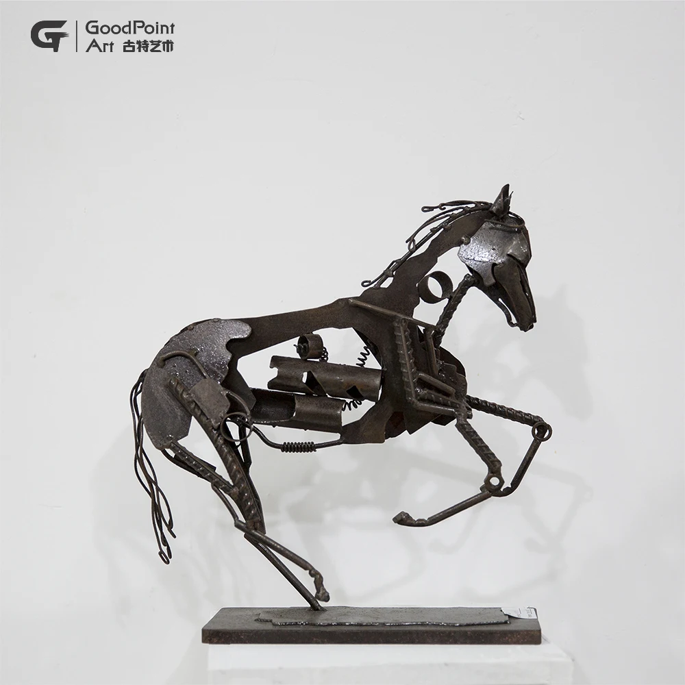 
goodpoint art wholesale popeye art 3d iron home decor jade jumping horse sculpture 