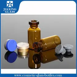 Wholesale 10ml Medical Tubular Glass Vials/Bottle Clear/ Amber Glass Vial with Aluminum Screw Cap and Rubber Stoppers
