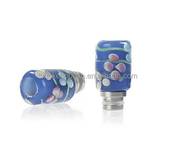 Beautiful flower 510 glass drip tip, 510 ss drip tip, 510 wide bore drip tip