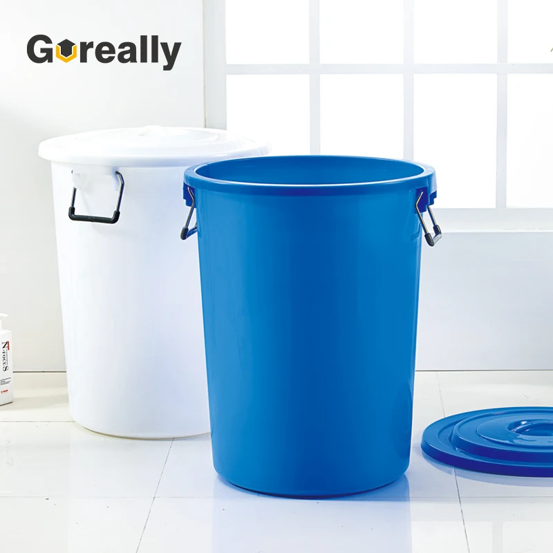 Большие пластиковые ведра для воды с крышкой на заказ, 60 л, 100 л, 160 л