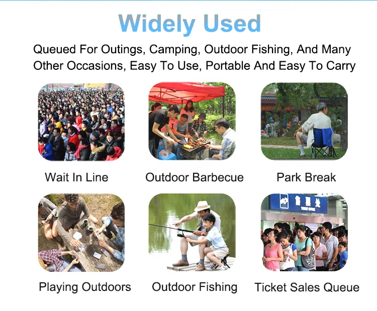 Wholesale In China Galvanized Steel Pipe Metal  Portable Outdoor Folding Camping Chair