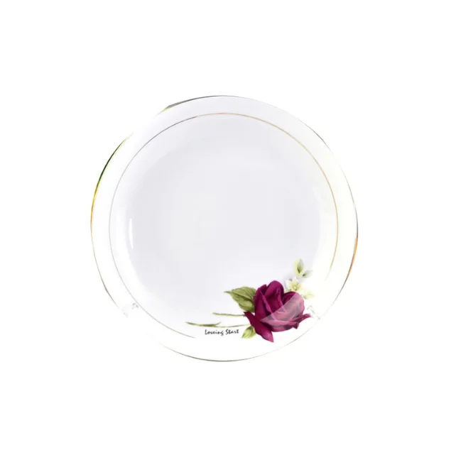 Wedding Tableware Marble Porcelain Ceramic Charger Plate White Customized Logo Opp Bag Walmart Plate Dish Engraving 13b Plate