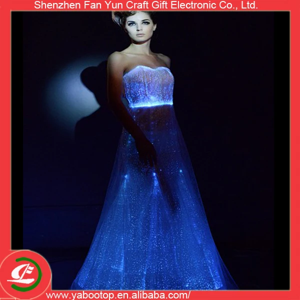 led optical fiber clothes for night club bar and party in stage performance show optic fiber
