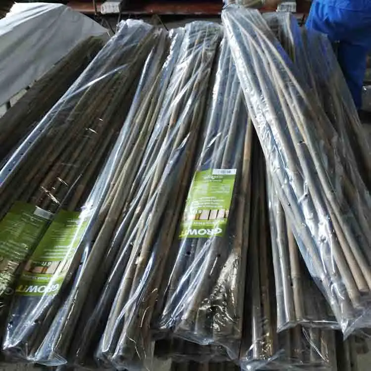 amazon hot sale plastic bag packing 25 pcs natural moso bamboo pole