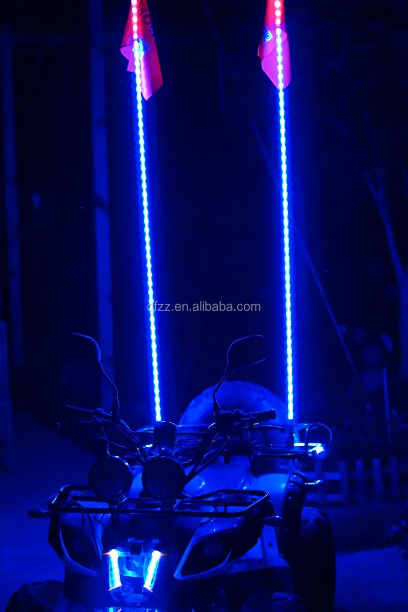 6ft multi-color Lighted Flexible Tube LED safety whip for ATV UTV 4WD Jeep Boat Motorcycle