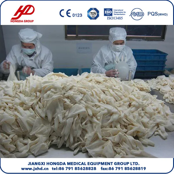 disposable sterile latex surgical gloves