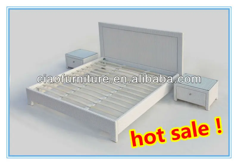 bed 4306 rattan king size square bed