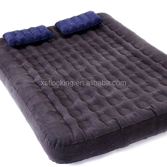 
soft flocked pvc fabric for inflatable car travel air bed matting 