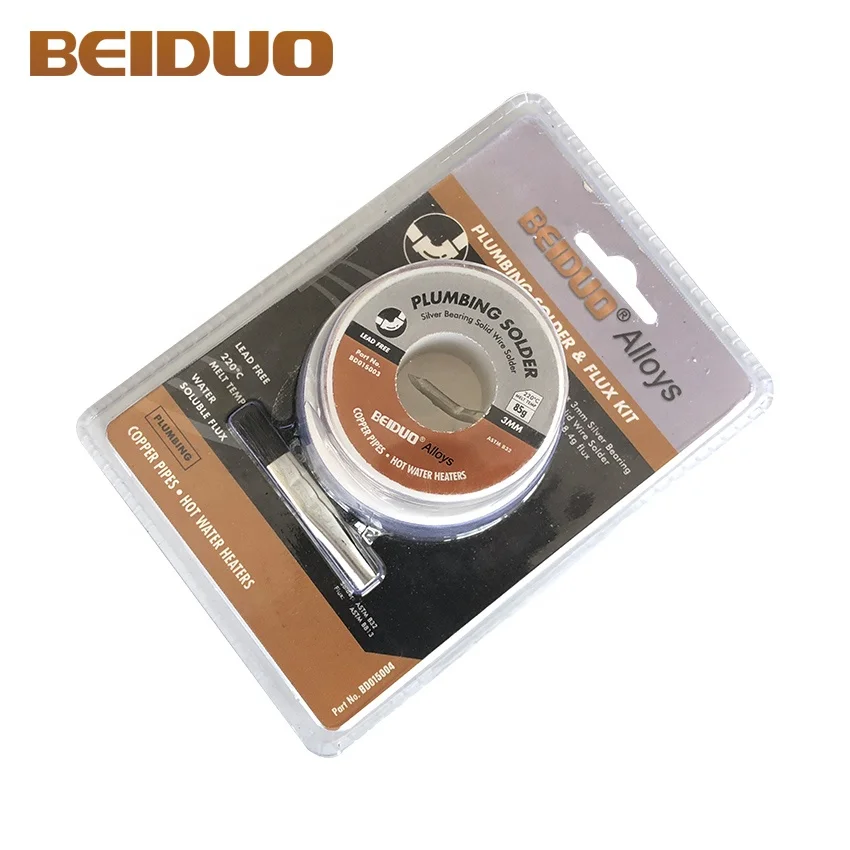 Plumbing solder & flux kit  Solder plumbing solid core with flux