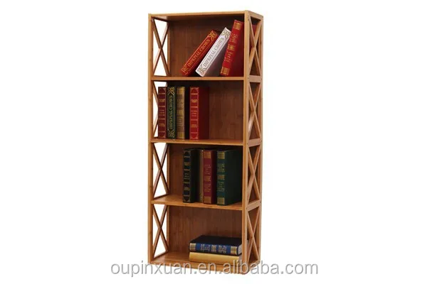 New design movable bamboo bookcase /mobile bookcase