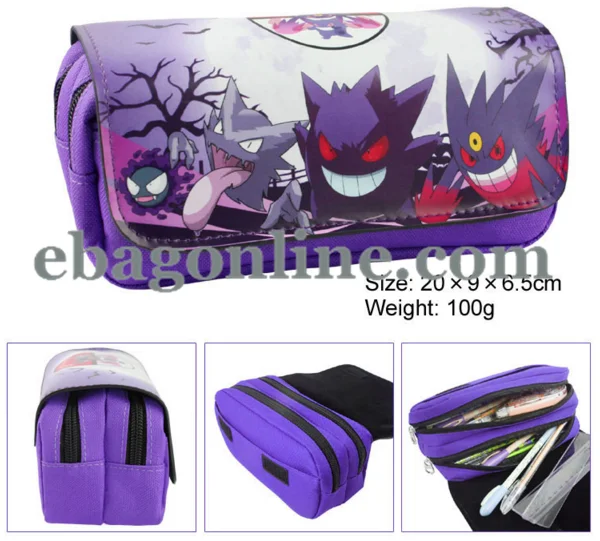 
New Pattern Anime Pokemon Large Capacity Pen Case Bag Stationery Pencil Pouch Purse 