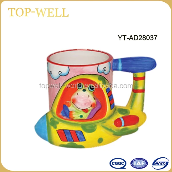 Bee shaped dolomite ceramic animal mug , artistic cup