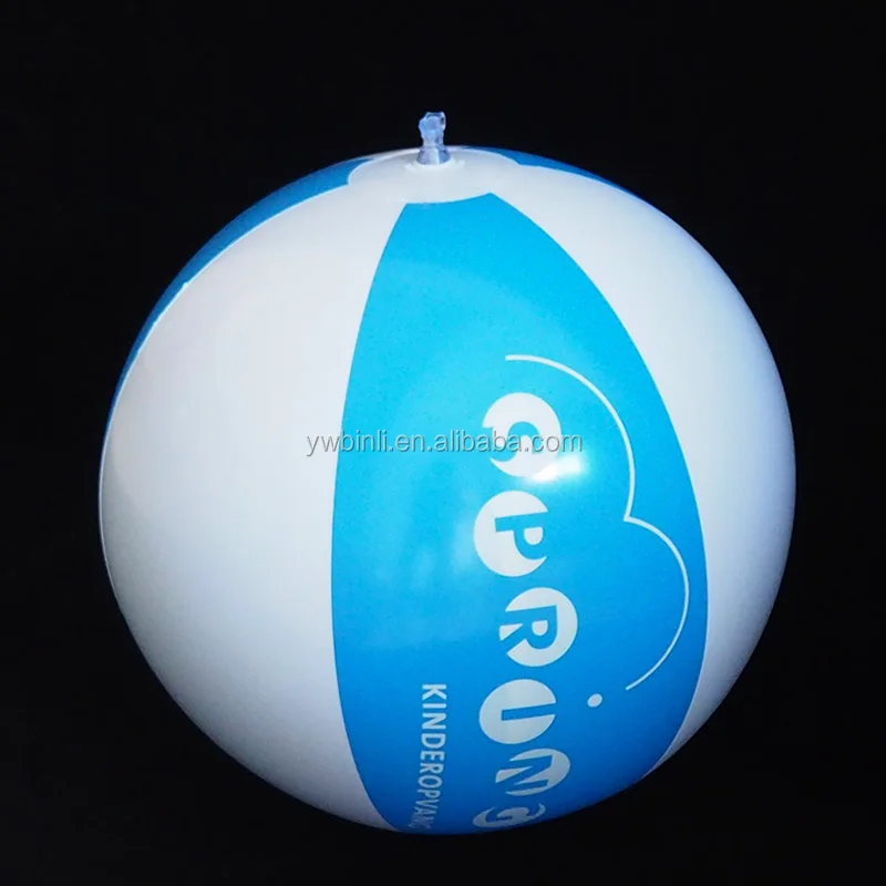 EN71 standard PVC inflatable beach ball color assorted blow up beach balls with logo