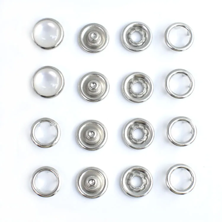 Factory Supply 10mm 12mm Pearl Snaps Buttons For Shirts Bag Purse Clasp Metal Button Fastener Craft Wholesale