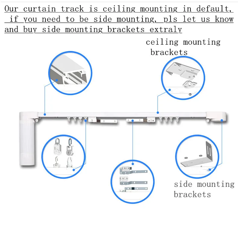 Tuya Smart Timer Function feedback wifi curtain motor electric curtain motor for home automation flexible curtain track