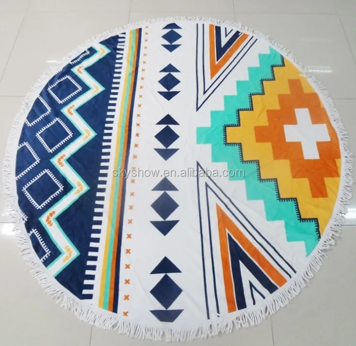 Watermelon Shaped Round Beach Towel