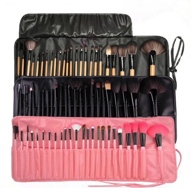 Best 24Pcs Makeup Brush Synthetic Wood Makeup Brush Set With Bag