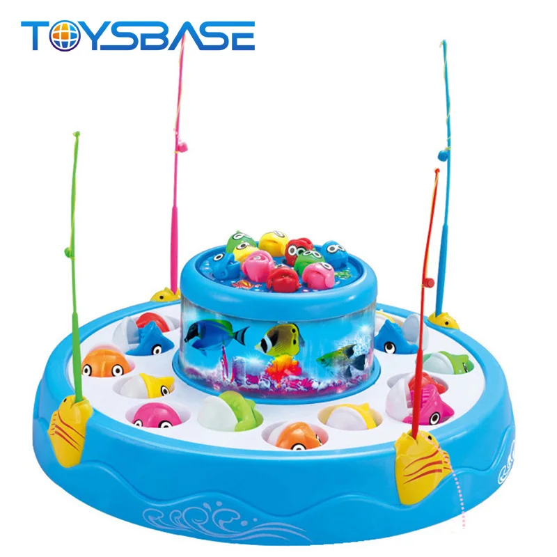 Китайские забавные пластиковые игрушки с музыкой и легкой игрушкой, электрическая рыболовная игра