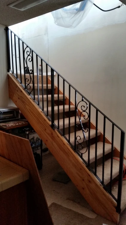 beautiful indoor prefab stairs railings decorative wrought iron stair handrail and wood baluster design