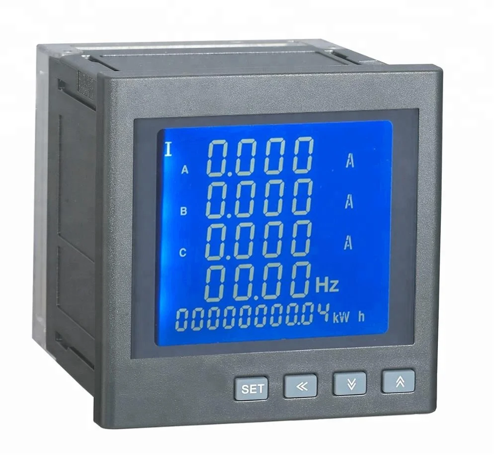 
80*80mm LCD Display Digital Multi-function Energy Meter 