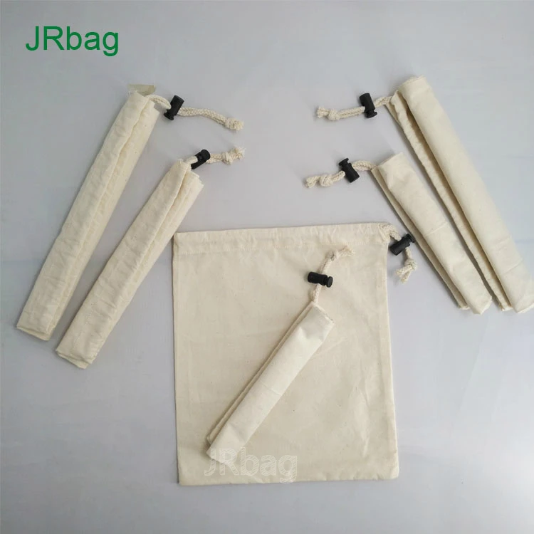 BSCI Factory Eco Friendly  Unbleached Reusable Organic Cotton Muslin Drawstring Produce Bag