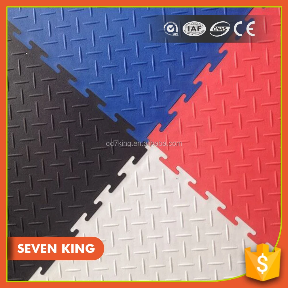 Qingdao 7king New type vinyl flooring pvc garage floor tile with high quality