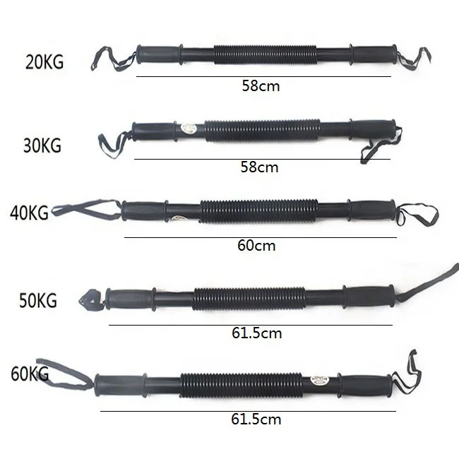 heavy duty curl spring bar arm and upper body workout chest expander and power twister exercise bar