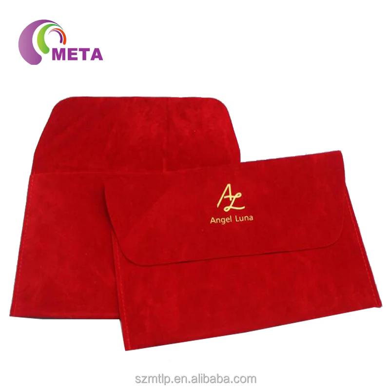 Custom Small Fabric Gift Velvet Envelope Pouch