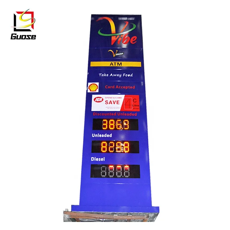 solar powered exit signs led gas price service station equipment
