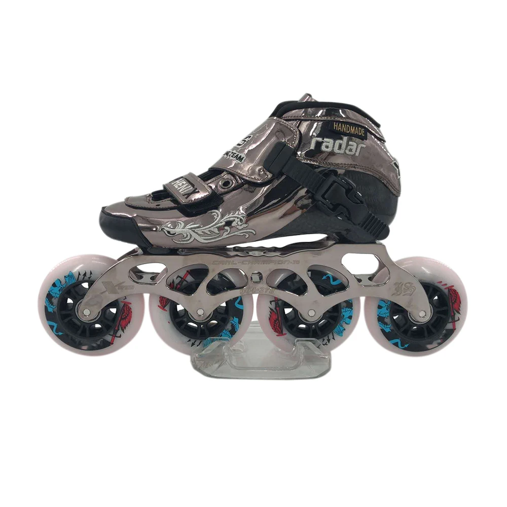 High-grade children skate shoes luxury 4 Wheels Skates bright surface inline speed skate shoes