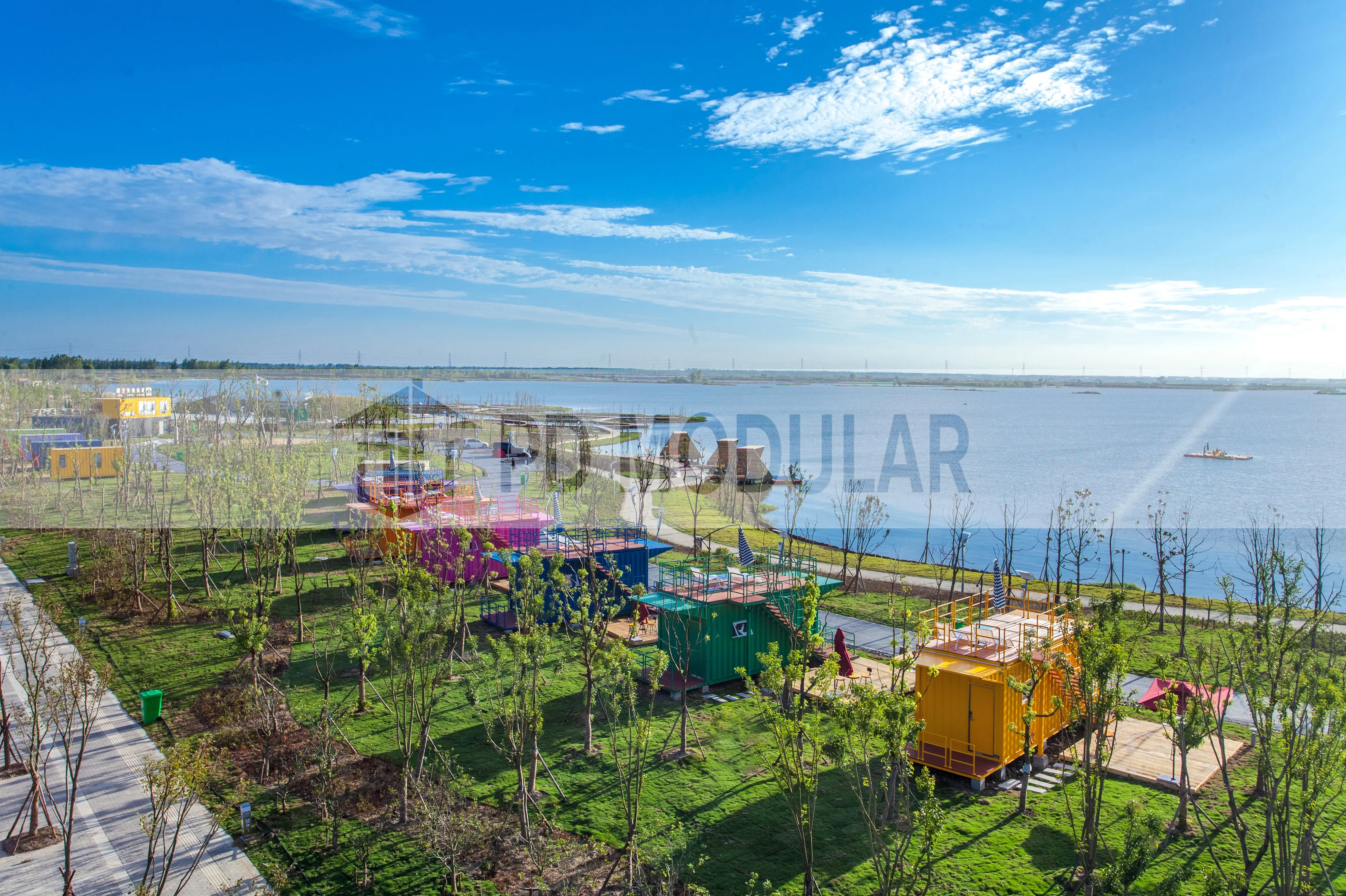 Qatar prefab portable container accommodation mobile luxury villa for sale