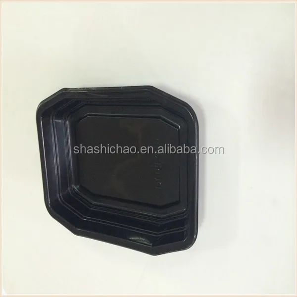 disposable frozen microwable food tray with two compartments