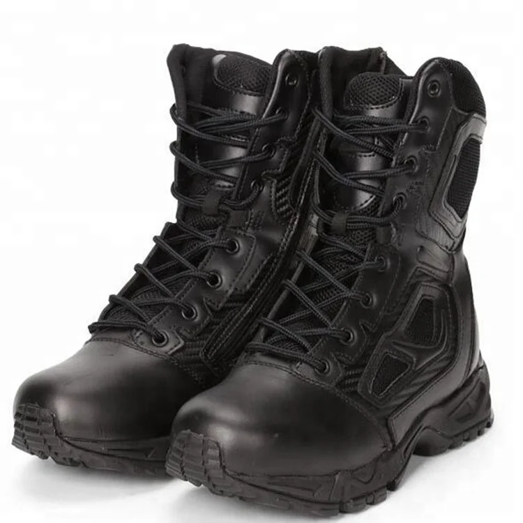 KANGO Factory Make Men Boots Black Men Shoes Leather Genuine Leather Tactical Boots for Men Lace up shoes