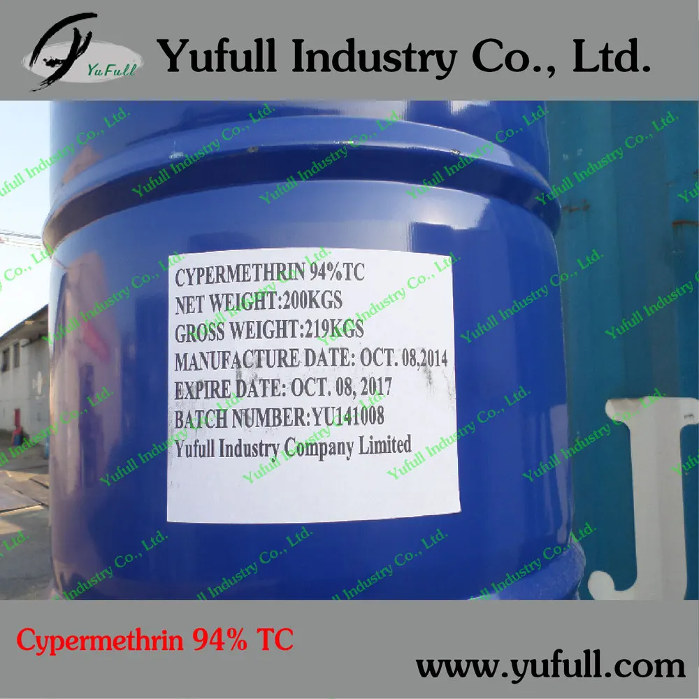 Insecticide Cypermethrin 94%TC 92%TC 25%EC 10%EC 5%EC