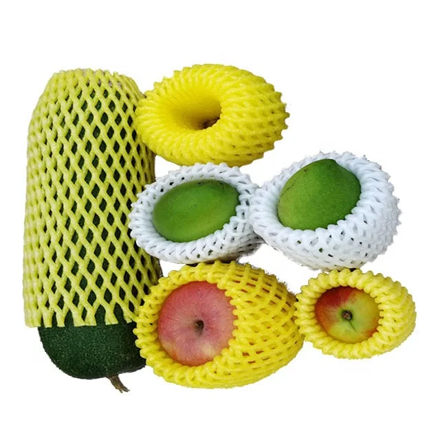 elastic foam fruit wrap cover sleeve mesh netting plastic net