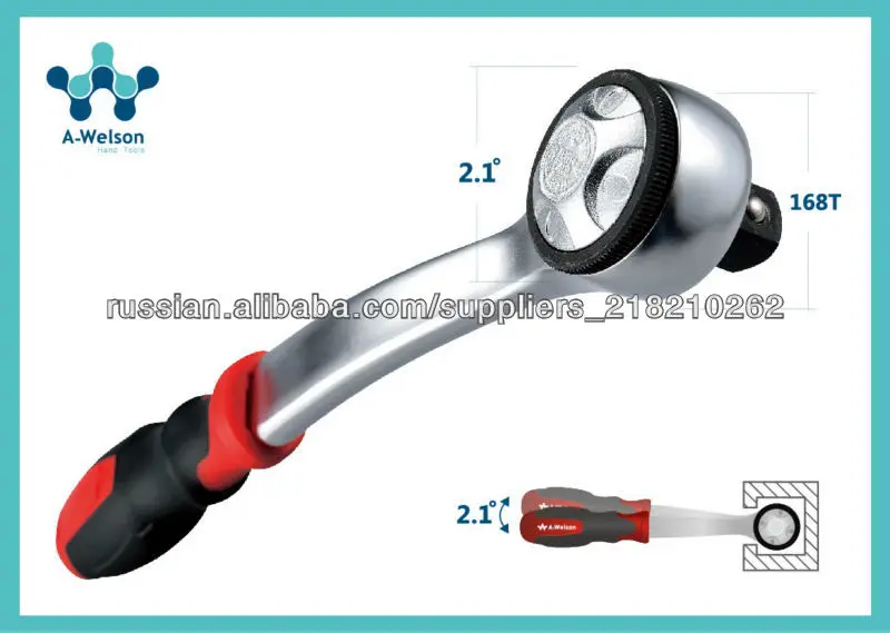 1/4 +3 / 8 дюймы быстроразъемные Drive поворотная головка Ratchet 168-зуб полукруглой головкой