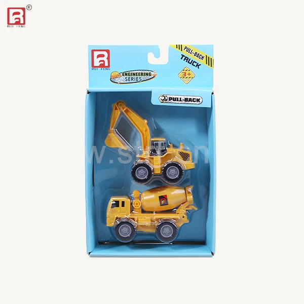 Hot Sale 2 In 1 Mini Construction Plastic Truck Toys