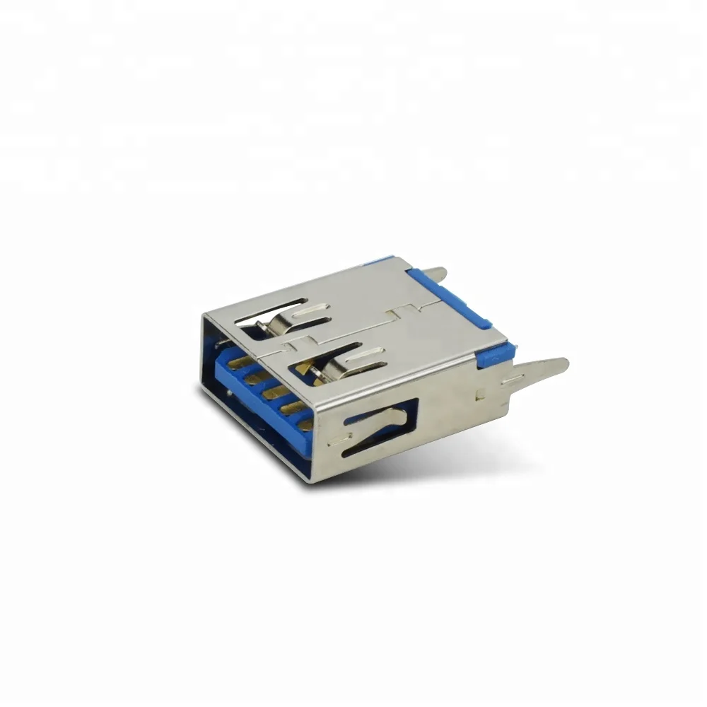 USB Type A Female Vertical Socket Connector 180 Degrees 9 Pin Plug Jack Connectors
