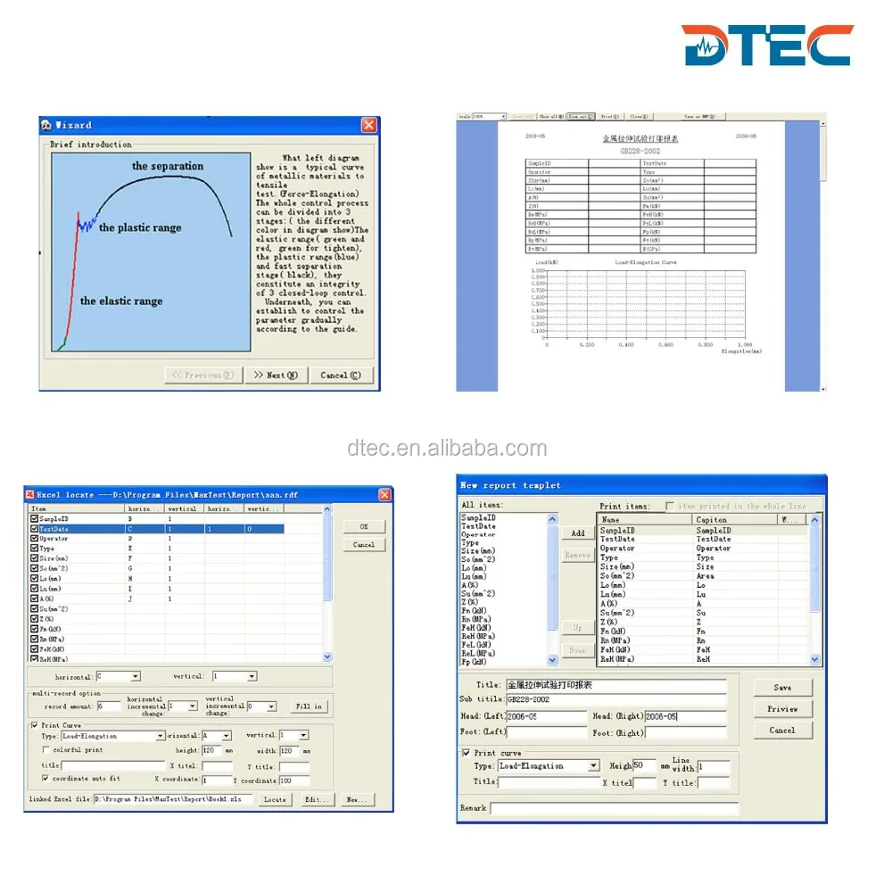 DTEC DEW-1000D Hydraulic Universal Testing Machine,1000KN,Computer Display,Electro-hydraulic Servo Motor,Manufacturer Price