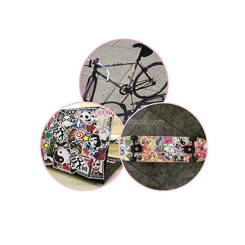 high quality custom Graffiti Stickers for car/laptop/skateboard/luggage/bicycle/Bumper