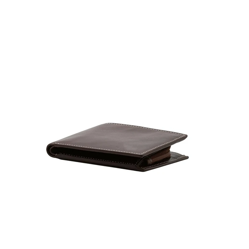 vegetable tanned cow genuine leather wallet wallet men bifold cow wallet for man