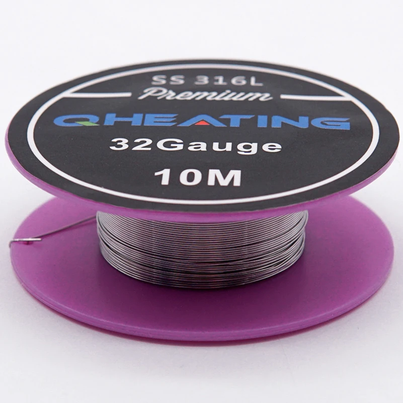 
prebuilt coil ecig 28GA/30ga/32ga premade coils electrical round stainless steel mesh 316l ss wire 