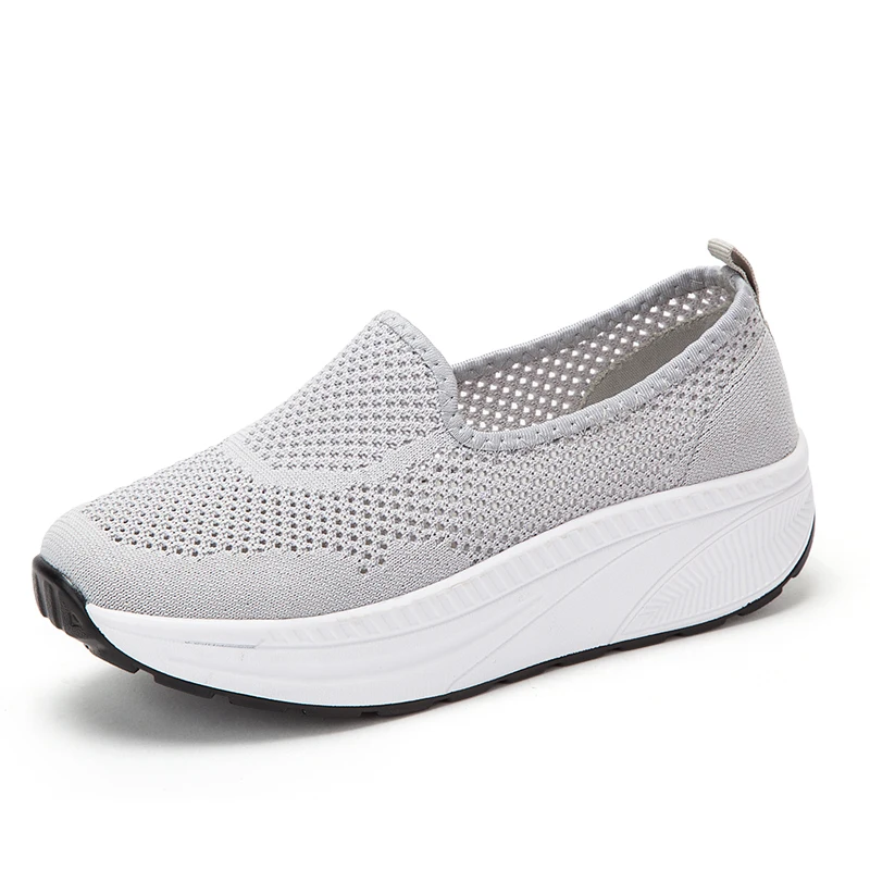 Fashion Platform Fitness Walking Shoes,Female Mesh Shoes Casual Slip On ,Women Flat Casual Shoes Women