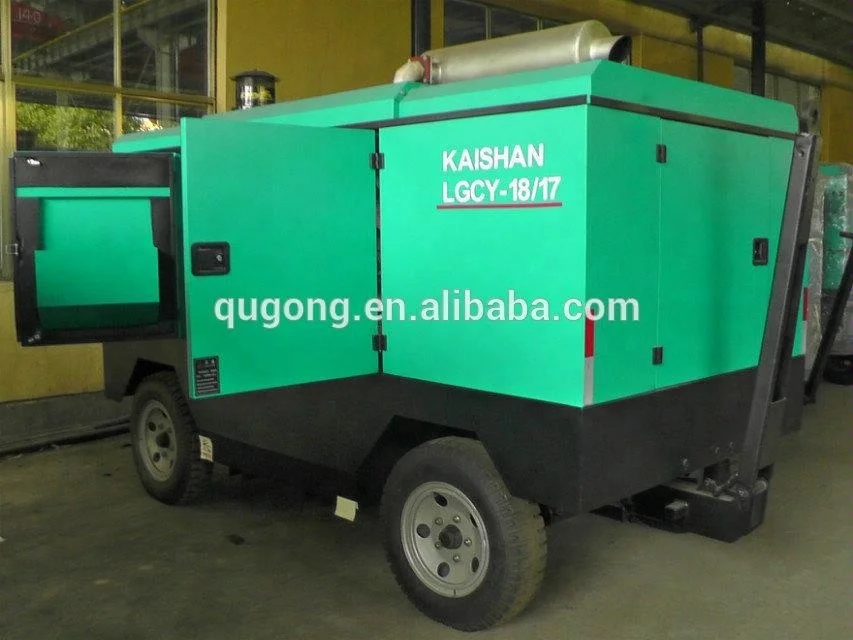 LGCY -18/17 Kaishan Diesel Mobile Screw Air Compressor with Trailer