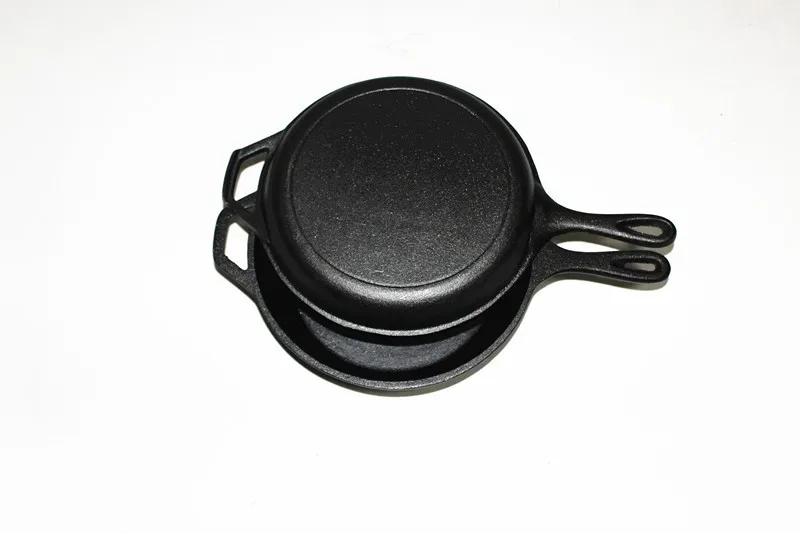 3.2-Quart Pre-Seasoned Cast Iron double Side frying pan
