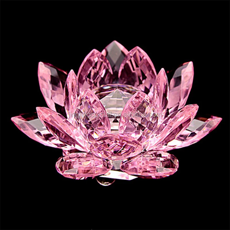 Popular Crystal Glass Lotus flower For Wedding Door Gift